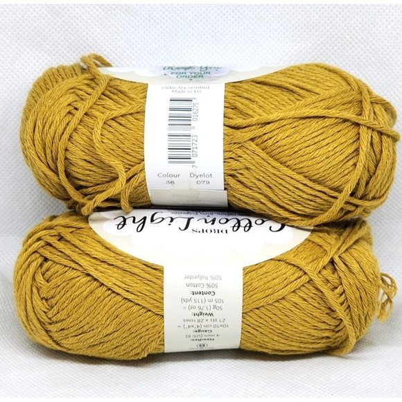 Drops Cotton Light Yarn - Color 36, Dyelot 079 - Cotton/Polyester Blend - Picture 3 of 12